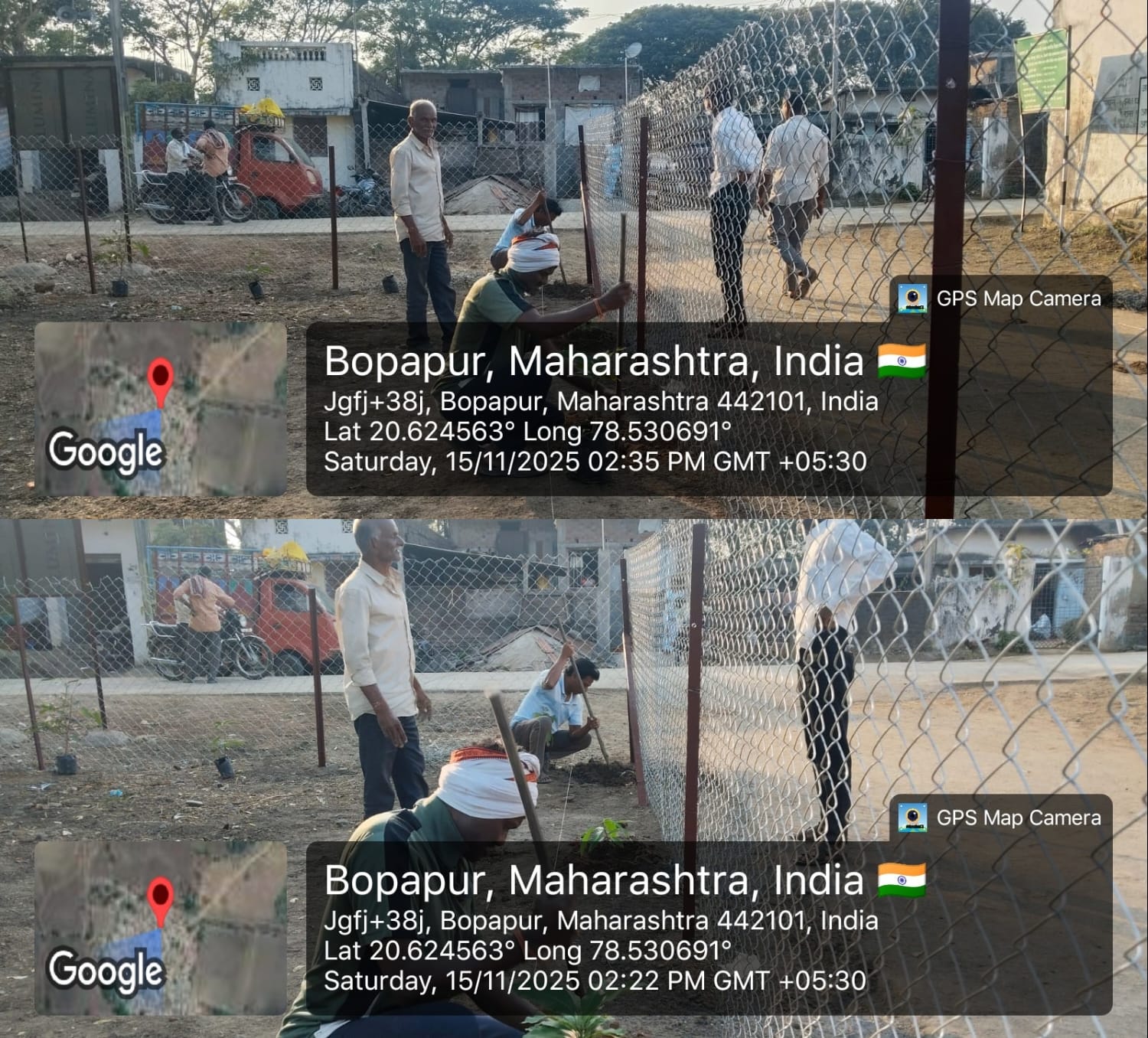 जाळी कुंपण उभारणी